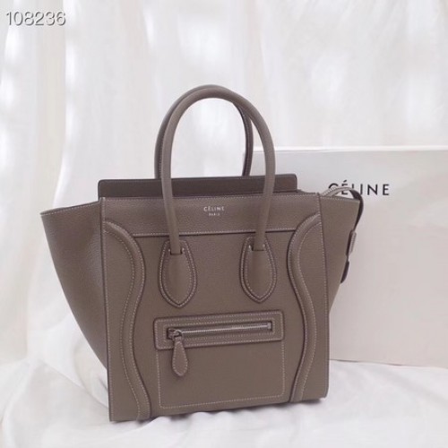 BORSA A MANO CELINE MICRO LUGGAGE IN PELLE DI AGNELLO LAMINATA 167793-6