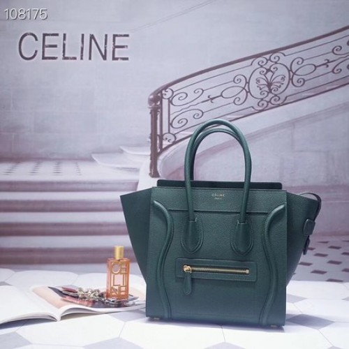 BORSA A MANO CELINE MICRO LUGGAGE IN PELLE DI AGNELLO LAMINATA 167793-8