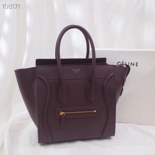 BORSA A MANO CELINE MICRO LUGGAGE IN PELLE DI AGNELLO LAMINATA 167793-9