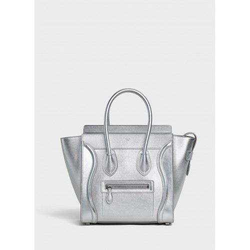 BORSA A MANO CELINE MICRO LUGGAGE IN PELLE DI AGNELLO LAMINATA 189793 SILouis VuittonER