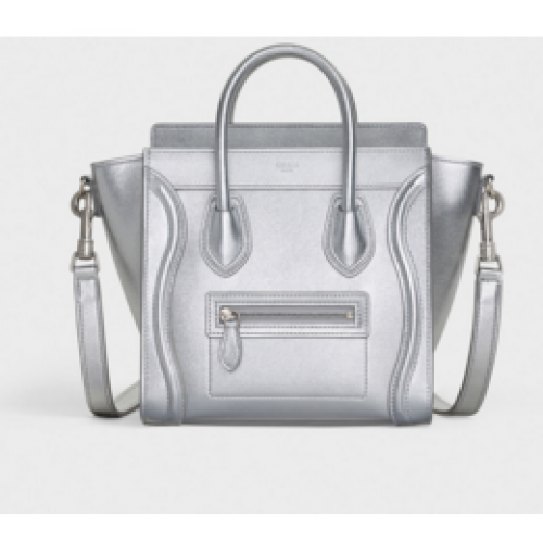 BORSA DA VIAGGIO CELINE NANO IN PELLE DI AGNELLO LAMINATA 189243 SILouis VuittonER