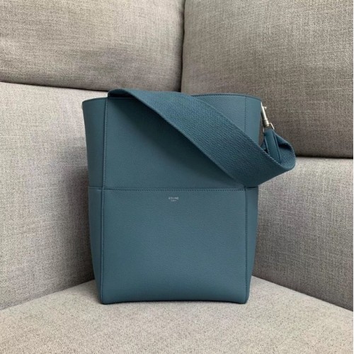 BORSA CELINE SANGLE SECCHIELLO IN MORBIDA VITELLO GRANATO 189593 BLU