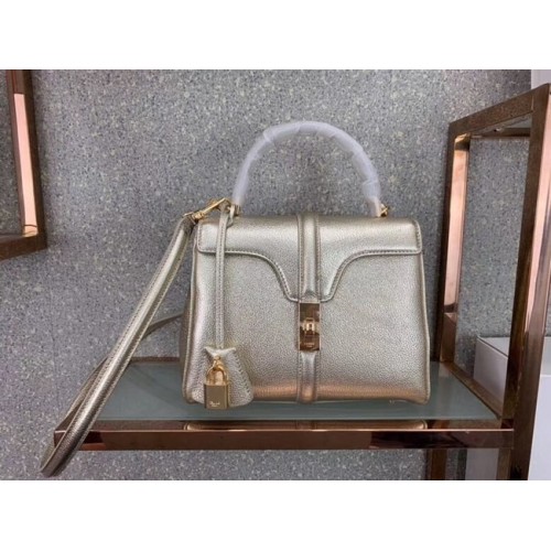 BORSA CELINE PICCOLA 16 IN VITELLO GRANATO LAMINATO 188003 ORO