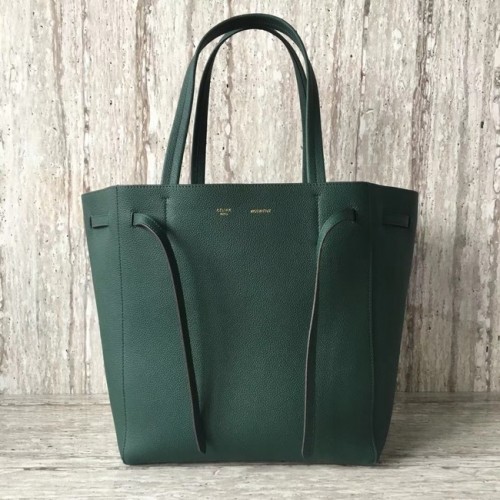 CELINE CABAS PICCOLA PHANTOM IN VITELLO GRANATO MORBIDO 17602 verde