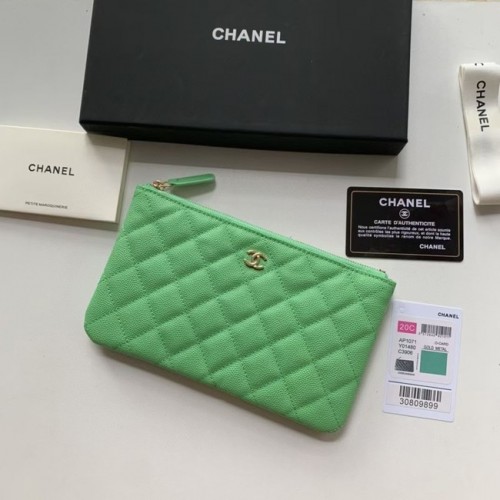 CHANEL 19 Caviar Original Borsa da viaggio in pelle AP1060 verde