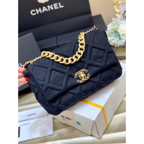 Borsa CHANEL 19 con patta AS1160 AS1161 AS1162 Nera