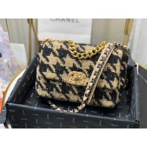 Borsa CHANEL 19 con patta AS1160 Nero&albicocca