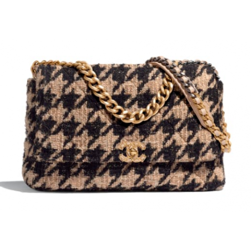 CHANEL 19 Flap Bag AS1162 albicocca&nero