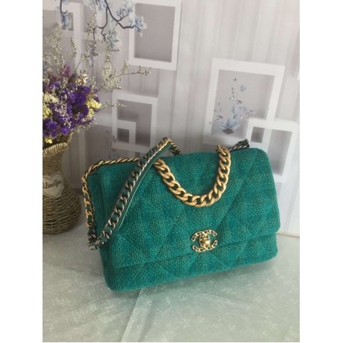 Borsa con patta CHANEL 19 AS1162 verde