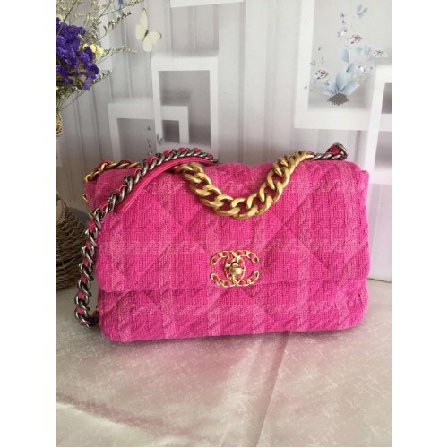 Borsa con patta CHANEL 19 AS1162 rosa