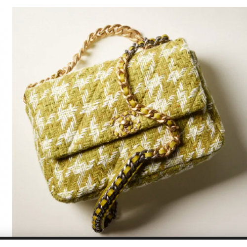 BORSA A MANO CHANEL 19 GRANDE AS1161 Verde Ecru