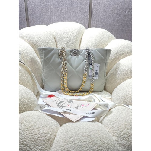 BORSA SHOPPING CHANEL 19 3660 grigio chiaro