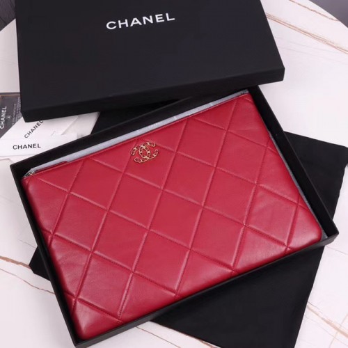 CHANEL 19 Pelle di pecora Borsa da viaggio in pelle originale AP0952 rosso