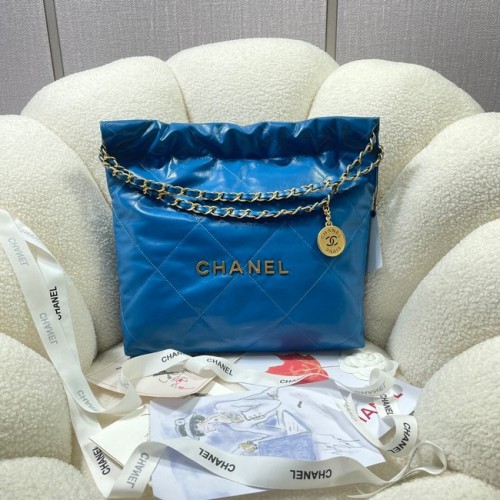 BORSA A MANO CHANEL 22 AS3260 blu