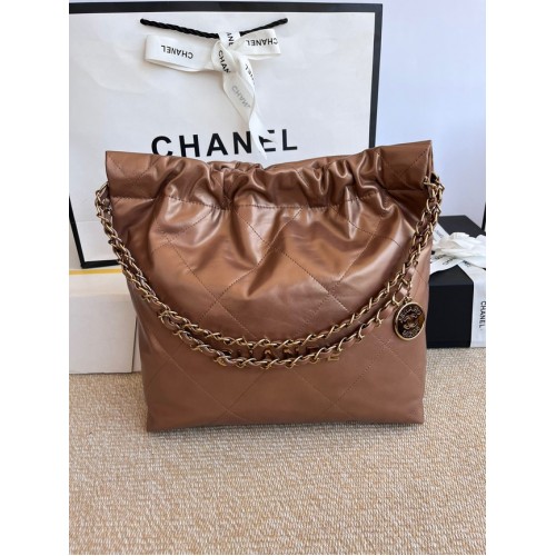 BORSA A MANO CHANEL 22 AS3260 marrone