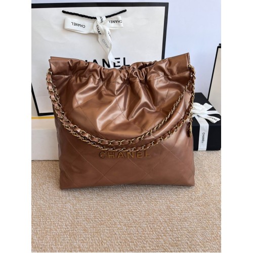 BORSA A MANO CHANEL 22 AS3262 marrone