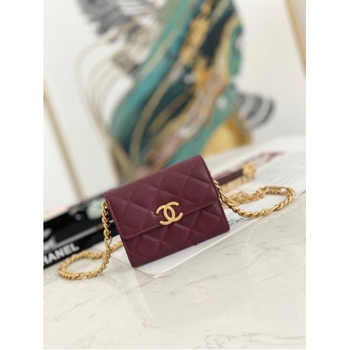 POCHETTE CHANEL CON CATENA 81156 Bordeaux