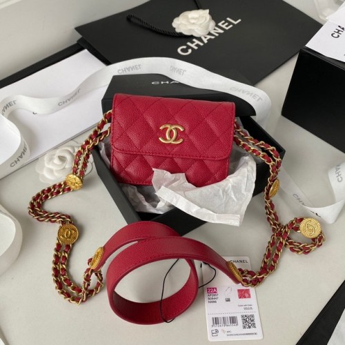 POCHETTE CHANEL CON CATENA AP2857 rosso scuro