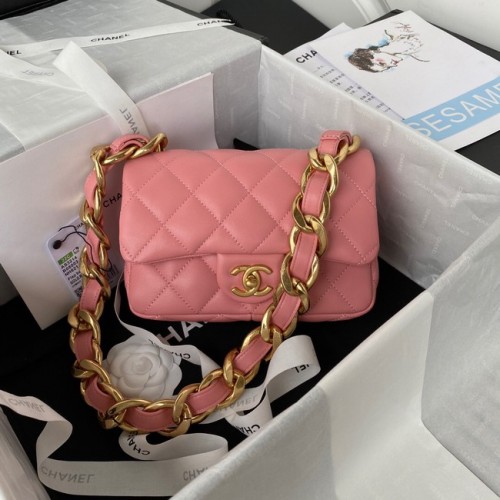 BORSA PATTA CHANEL AS3214 rosa