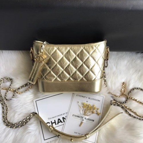CHANEL GABRIELLE Borsa hobo piccola originale A91810 oro