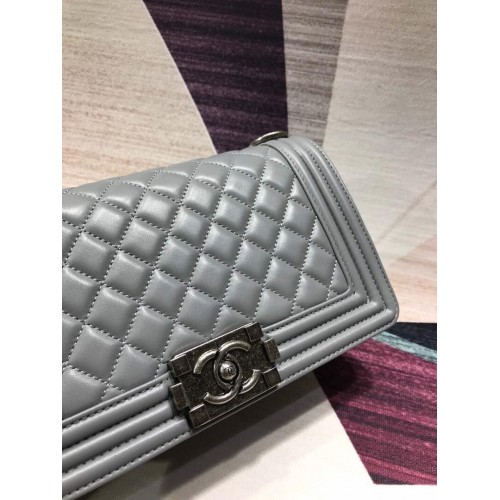 CHANEL Le Boy Flap Bag A67086 Grigio