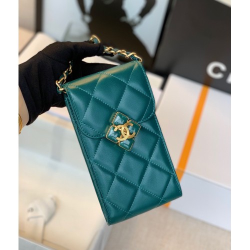CHANEL Portacellulare Portacarte AP1188 Verde