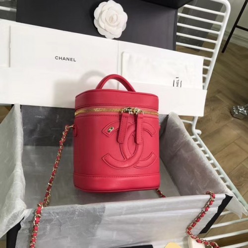 CHANEL beauty case in metallo dorato AS1336 rosa