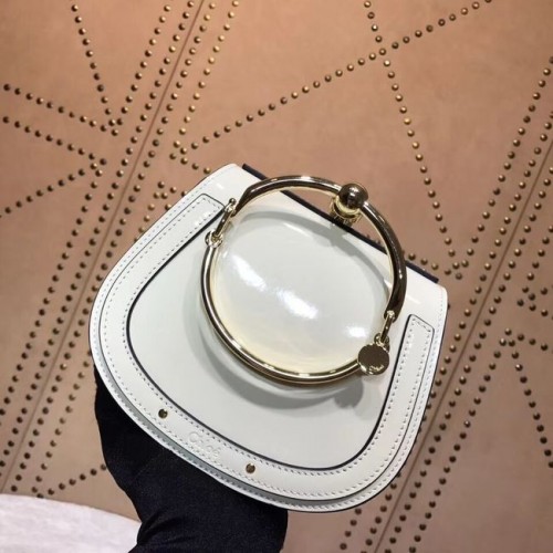 Borsa CHLOE Small Nile in vernice con bracciale 3E1302 BIANCO