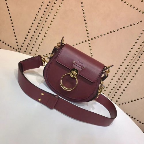 CHLOE Tess Piccola borsa a tracolla in pelle 3E153 Prugna viola