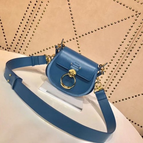CHLOE Tess Piccola borsa a tracolla in pelle 3E153 blu