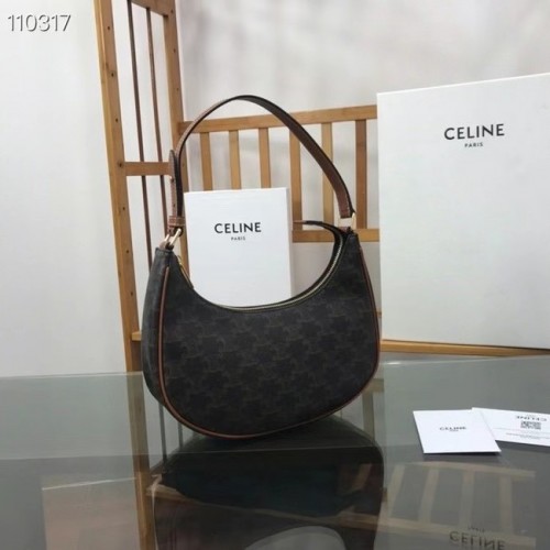 Celine BORSA AVA IN CANVAS TRIOMPHE E PELLE DI VITELLO 193952 nera