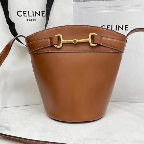 Celine BORSA A SECCHIELLO IN VITELLO LUCIDO CR92072 marrone