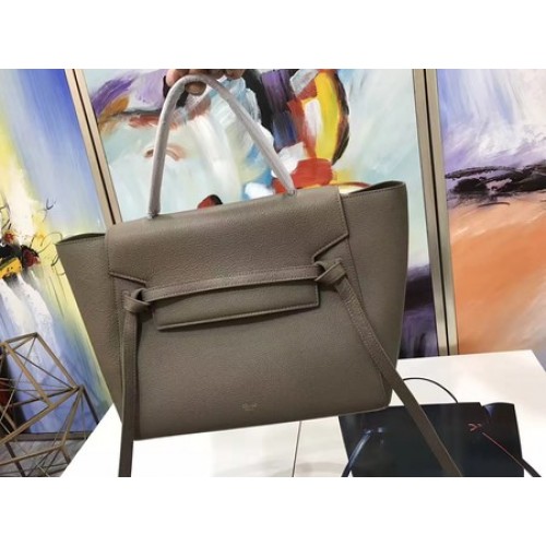 Marsupio Celine Originale Litchi Pelle C3349 Grigio