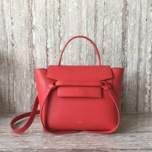 Celine Belt mini Borsa in Pelle Originale C98310 Rossa