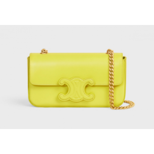 Celine BORSA A TRACOLLA CON CATENA TRIOMPHE IN VITELLO LUCIDO 199243 ANIS