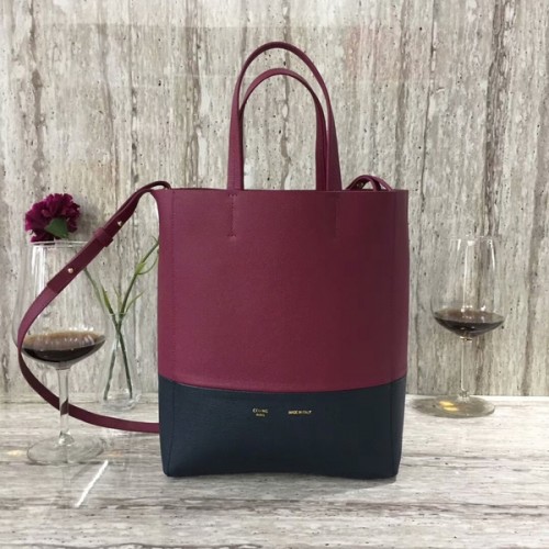 Celine Cabas Phantom Borse Pelle di vitello C2204 Vino&Nero