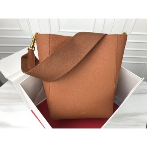 Celine Cabas Phantom Borse Pelle di vitello originale 3370 Marrone