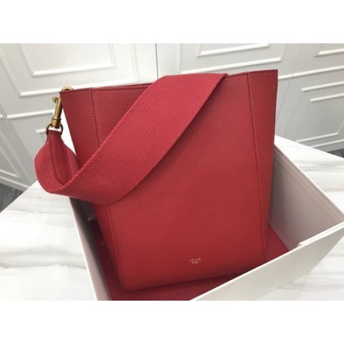 Celine Cabas Phantom Borse Pelle di vitello originale 3370 Rosso