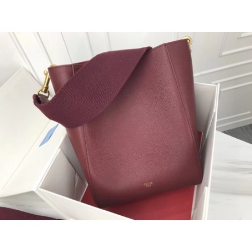 Celine Cabas Phantom Borse Pelle di vitello originale 3370 Vino