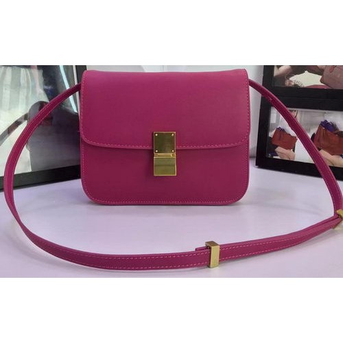 Celine Classic Box Flap Borsa in pelle di vitello C88008 Rosy