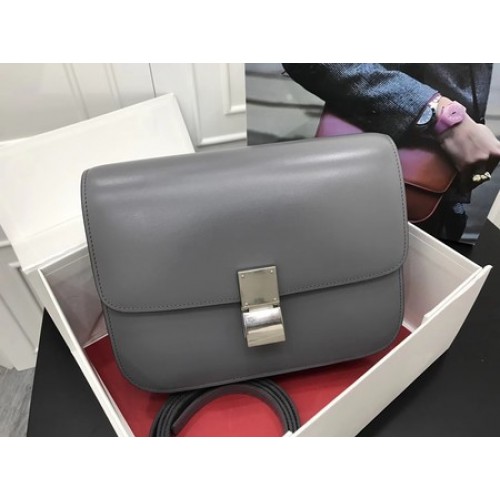 Celine Classic Box Flap Bag Pelle di vitello originale 3378 Grigio
