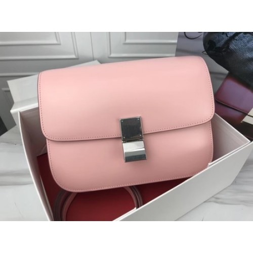 Celine Classic Box Flap Bag Pelle di vitello originale 3378 Rosa