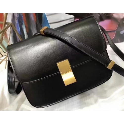 Borsa Celine Classic Box Flap in pelle liscia C20447 nera