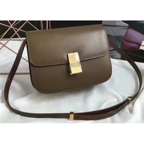 Borsa Celine Classic Box Flap Pelle Liscia C20447 Verde