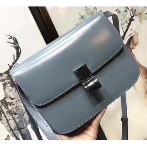 Celine Classic Box Flap Borsa in pelle liscia C20447 SkyBlue