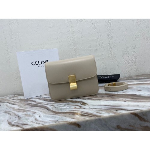 Celine Classic Box Teen Flap Bag Pelle di vitello originale 3379 Grigio