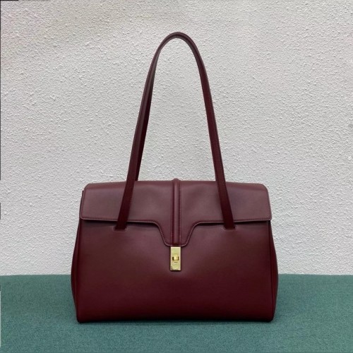 Celine BORSA SOFT 16 GRANDE IN VITELLO GRANATO MORBIDO 194043 Bordeaux