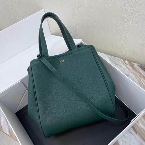 Celine BORSA GRANDE MORBIDA IN MORBIDO VITELLO GRANATO 55825 verde nerastro