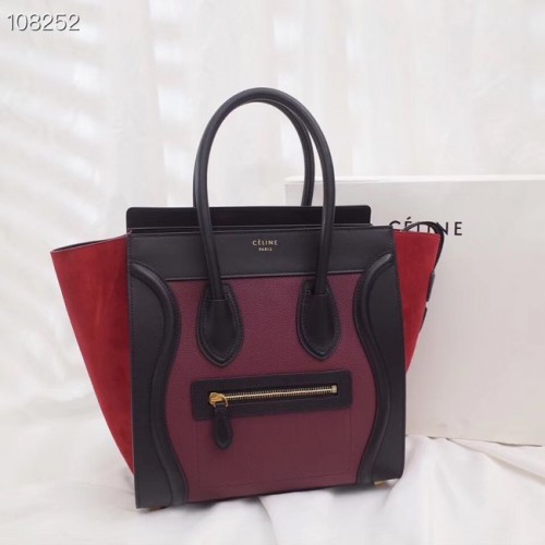 Celine Bagagli Boston Tote Borse Tutto in pelle di vitello C0189-1
