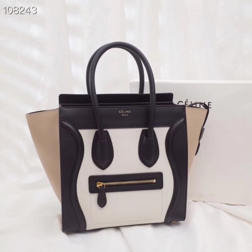 Celine Bagagli Boston Tote Borse Tutto in pelle di vitello C0189-2